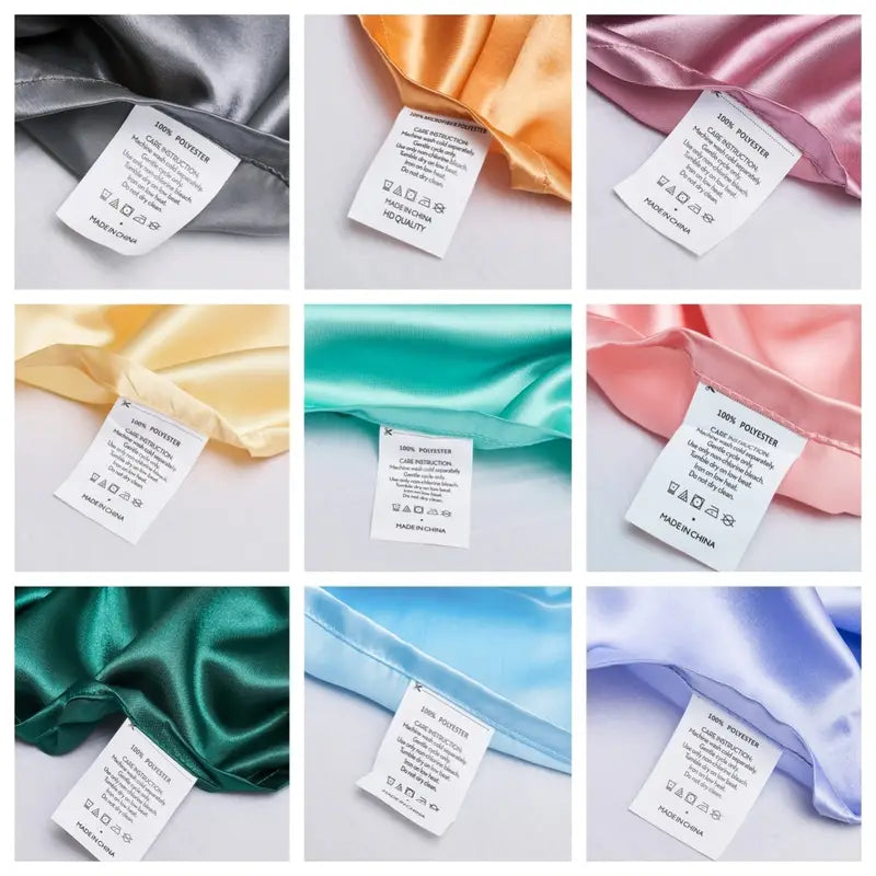 2pcs Soft Satin Pillowcases with Envelope Closure