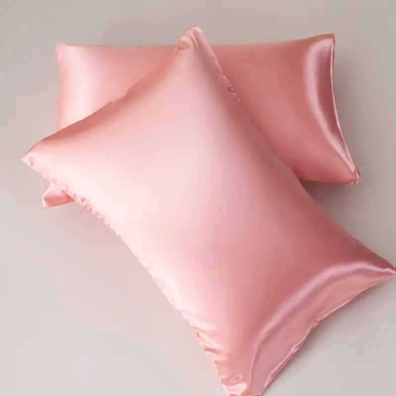 2pcs Soft Satin Pillowcases with Envelope Closure