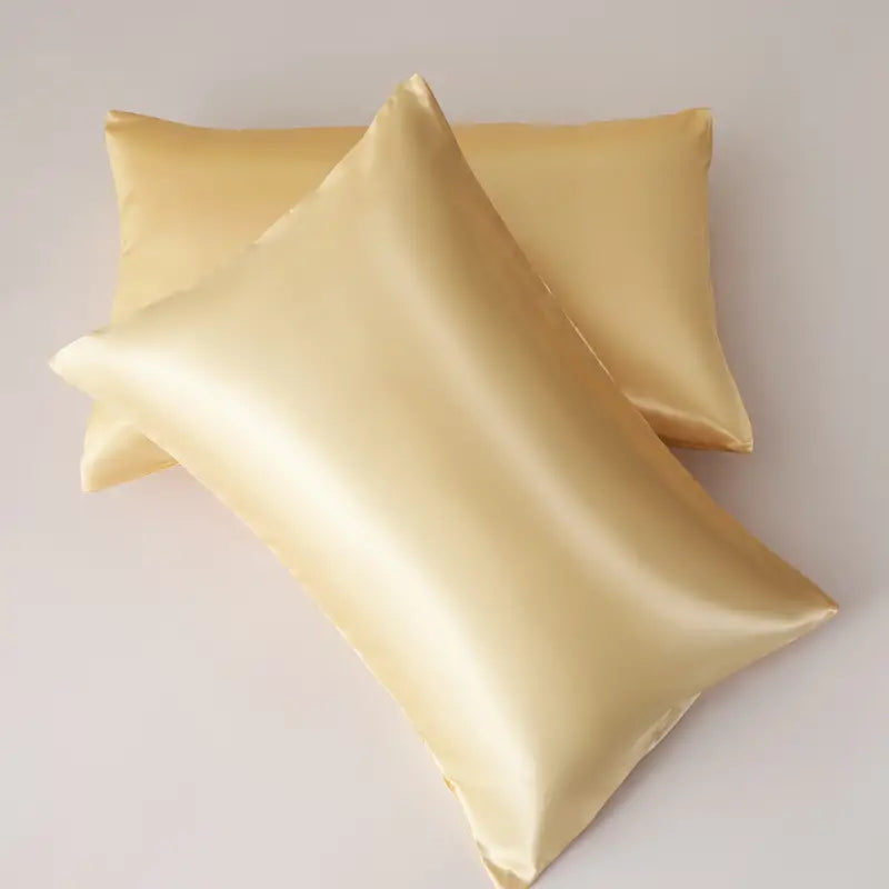 2pcs Soft Satin Pillowcases with Envelope Closure